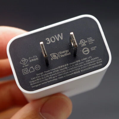 Google 30W Charger Fast Wall Charger With USB-C Cord for Google Pixel 7 6 6A 5 4 - Image 1 of 4