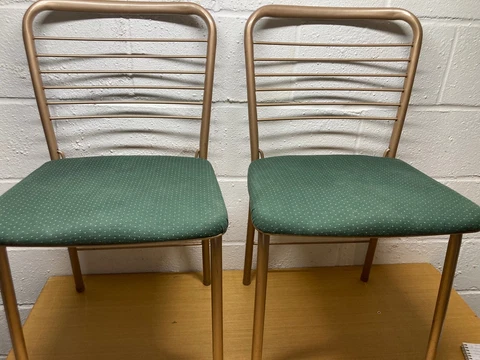 Vintage Mid Century 1950s Set of 4 Cosco Folding Chairs Green - See Description Cover