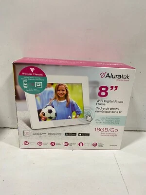 Aluratek ADPF08SF 8-Inch Digital Photo Frame - Black - Image 1 of 2