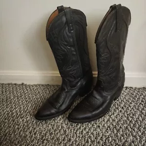 Dingo Vintage Herren Western Schwarz Cowboystiefel 5846 Spitz zulaufend Größe 9 1/2 D - Bild 1 von 12