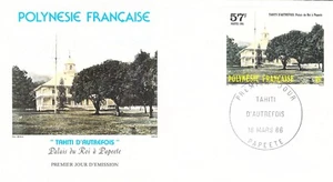 Enveloppe Premier Jour Polynésie Française - Tahiti d'autrefois Palais du Roi 86 - Picture 1 of 1