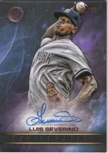 LUIS SEVERINO /50 YANKEES AUTO 2016 TOPPS BASEBALL LEGACIES ON CARD AUTOGRAPH - Picture 1 of 1