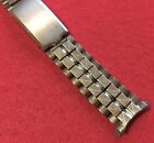 Rare Long Beads And Brick Link Steel 17.3Mm Vintage Watch Bracelet 1960S/70S Nos
