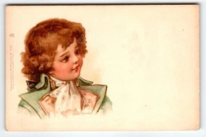 Frances Brundage Postcard Coming Men Studies Of Boys Green Coat Child Tuck 1538 - Picture 1 of 2