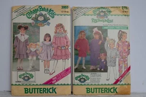 Vtg Butterick 3993 & 5792 Cabbage Patch Kids 2-3-4 Patterns w/Transfers UNCUT - Picture 1 of 4