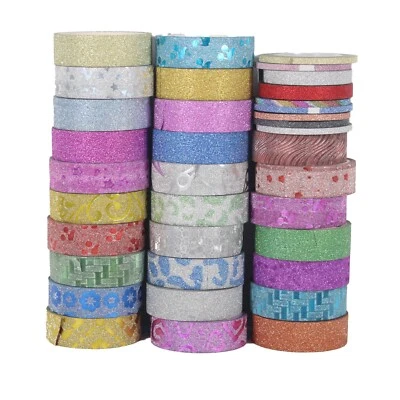 Lot of 36 Rolls of Partially Used Glittery Bougie Glam Glitz Sparkle Washi Tape - Image 1 of 2