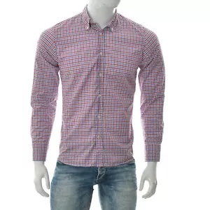 J.Lindeberg Men's Bobby Regular Fit Gaused Check Button Down Shirt Long Sleeve s - Picture 1 of 6
