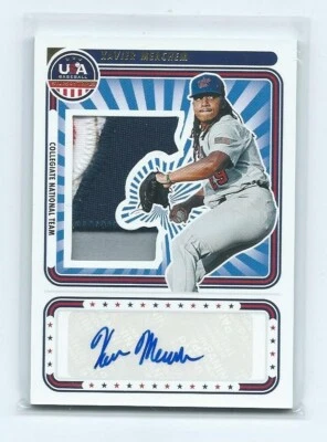 2024 Panini USA Stars & Strips-Xavier Meachem Auto/Jersey /10-Miami Marlins - Image 1 of 2