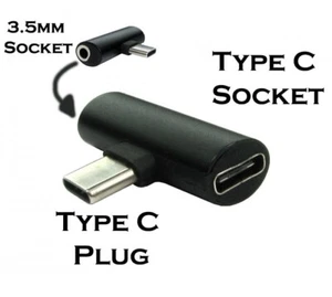 USB Type C Male to 3.5mm Audio Adapter with PD Power USBC + Jack Female Sockets - Picture 1 of 5