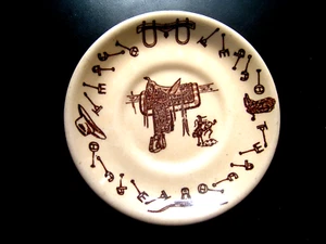Piattino western vintage Tepco per tazza caffè ristorante 5” marca ferri rodeo - Foto 1 di 4