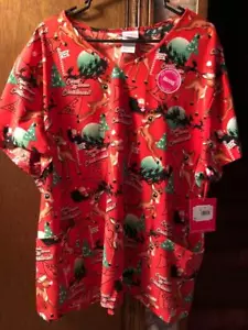 RUDOLPH THE RED NOSED REINDEER V-NECK TOP SIZE 3XL 2 FRONT POCKETS, - NEW. - Picture 1 of 1
