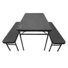 Vango Orchard 4 Person Folding Table and 2 Benches Set in Grey