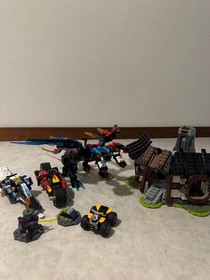 LEGO Ninjago 70627 Dragon's Forge Building Set with Bonus Bikes and Parts Lot