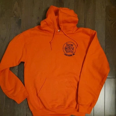 Small Orange Iron Horse  Hoodie - Image 1 of 4