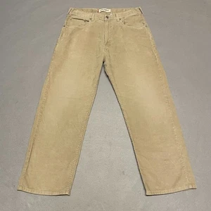 Levi’s Corduroy Trousers Mens W34 L30 Biege 569 Loose Straight Vintage Y2K - Picture 1 of 13