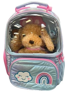 Zaino Porta Animali Domestici Giocattoli 2+ Anni Include 10 Pezzi. Con cane di peluche - Foto 1 di 5