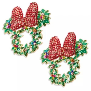 Disney Parks x Baublebar Minnie Mouse Weihnachtskranz Weihnachten Ohrringe - Bild 1 von 4