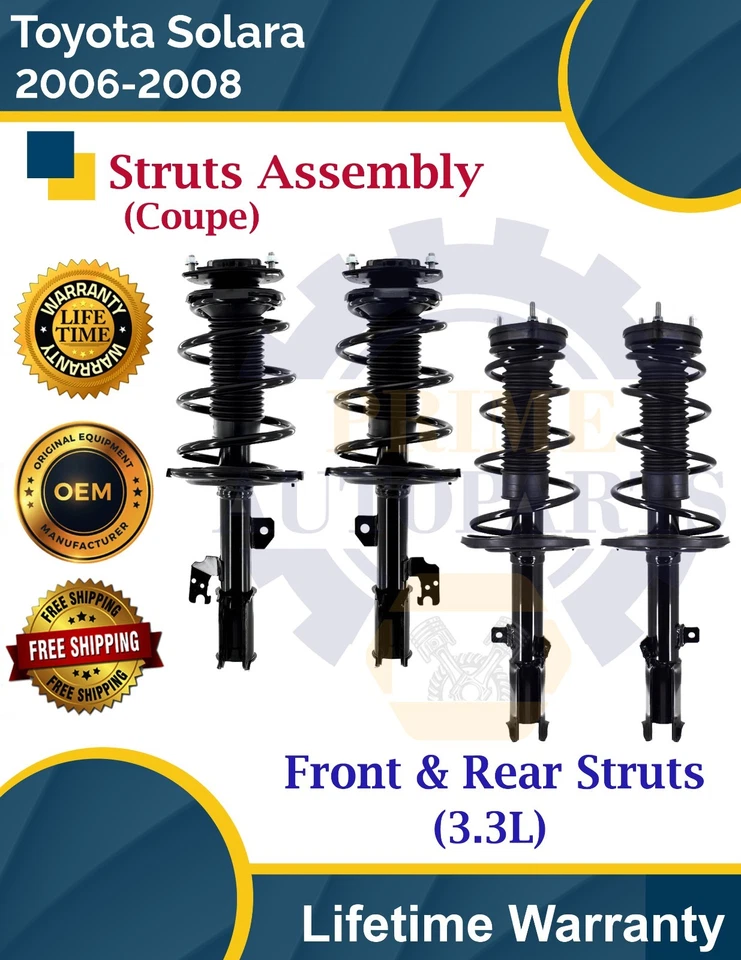 Nuevos puntales delanteros y traseros OE para Toyota Solara 2006-2008 3,3 L garantía de por vida Foto 1 de 4