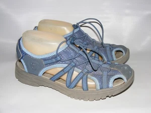 Croft & Barrow Women Size 8 M Blue Closed Toe Fisherman Sandals Shoes Hook Loop - Picture 1 of 11