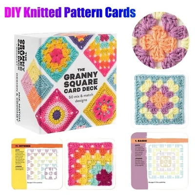 The Granny Square Card Deck 50 Mix & Match Designs, Square Card Deck Crochet - Image 1 of 4