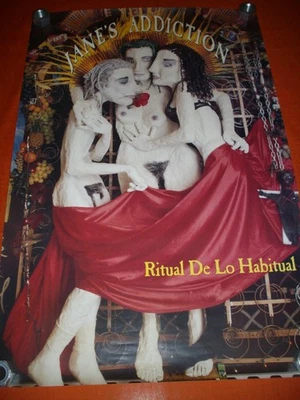 RARE ORIGINAL JANES ADDICTION RITUAL DE LO HABITUAL 1990 WB RECORDS PROMO POSTER - Image 1 of 4