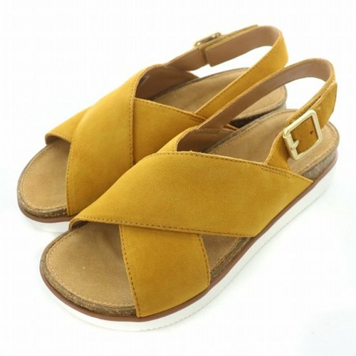 Sandali Clarks Elayne Cross Elain cinturino pelle scamosciata con scatola UK4 5 D 23 5 cm usati