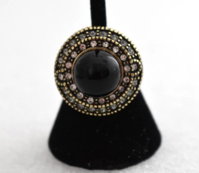 Anillo redondo Heidi Daus tamaño: 6 brillantes tradiciones cristal transparente vidrio marrón Foto 1 de 4