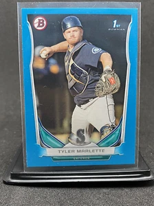 2014 Bowman Cromo Rifrattore Blu Tyler Marlette Mariners 445/500 - Foto 1 di 2
