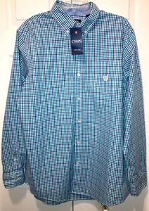NEW $55 TAG Ralph Lauren Men's Blue & White Plaid Button Down Shirt Sz L - Picture 1 of 5