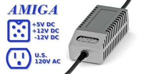 Zasilacz Amiga 500 Modern Gray US - Zamienny zasilacz Amiga 500, wtyczka amerykańska - Zdjęcie 1 z 5