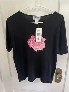 Camiseta All Points Negra Rosa Estampado Gráfico Para Mujer Grande Nueva Con Etiquetas - Imagen 1 de 4