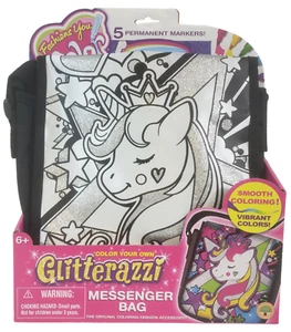 Fashions You Color Glitterazzi Color Your Own Unicorn Messenger Bag - Picture 1 of 1