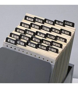 44 A-Z Index Guides Metal Tabs 6 1/2 x 9 1/4" - Picture 1 of 1