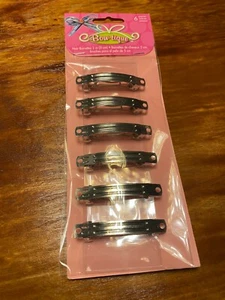 Bow-Tique Hair Barrettes 2in silver - Picture 1 of 1