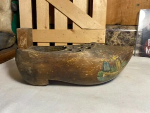 Vintage Souvenir aus Holland ~ Holz Clog Schuh Bleistift Halter - Bild 1 von 7