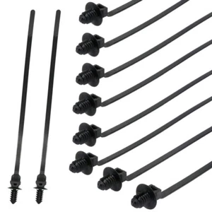 10 piezas 210 mm Cable de coche Cremallera Lazos Montaje en coche Cable Cremallera Lazo Clip Accesorios Universal - Imagen 1 de 12