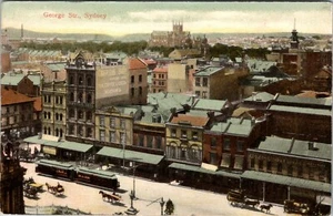 SYDNEY AUSTRALIEN GEORGE STREET ALTE POSTKARTE ANSICHT - Bild 1 von 2