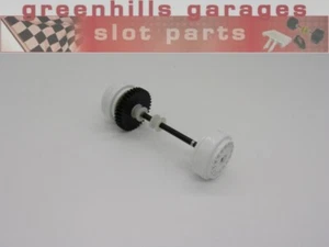 Greenhills Scalextric Peugeot 307 C2560 White Rear Axle & Wheels - Used - P7242 - Picture 1 of 1