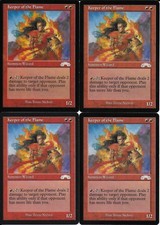 MTG: KEEPER OF THE FLAME Exodus UNCOMMON; played, Excellent condition x4