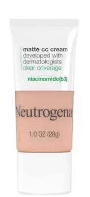 Neutrogena Clear Coverage Flawless Matte CC Cream, Vanilla, Tone 3.0 1 oz *NEW* - Image 1 of 2