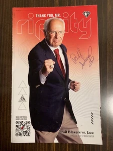 Bill Schonely autograph Trail Blazers program April 10 2022 Schon’s last game - Picture 1 of 4