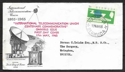 BERMUDAS: 1965 Unión Internacional de Telecomunicaciones FDC - Hamilton Cancelar Foto 1 de 2