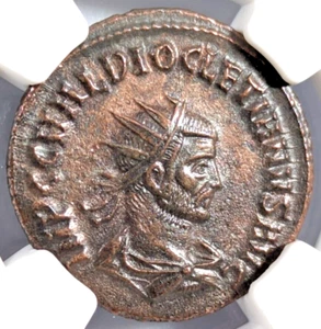 Diocletian Roman Empire AD 284-305 NGC AU Ancient Aurelianianus Soldiers Spears - Picture 1 of 21