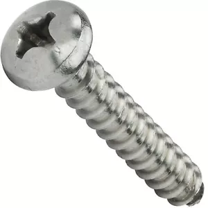 #8 x 3/8" Tornillos autorroscantes chapa metal cabeza sartén acero inoxidable cantidad 50 - Imagen 1 de 7