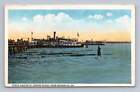 St. Simon's Island Ocean Pier ~ antike Braunschweig Georgia Postkarte ~ 1920er