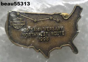 ⭐HARLEY DAVIDSON HOG 1998 95th ANNIVERSARY NORTHWEST RIDE HOME VEST JACKET PIN - Picture 1 of 1