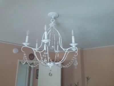 New Antique White Crystal Chandelier - Image 1 of 3