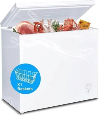 7.0 Cu.Ft Top Chest Deep Freezer Fridge Garage Basement Apartment & Basket Home - Image 1 of 4