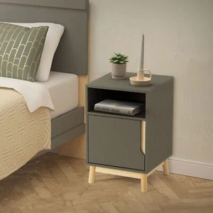 Nachttisch Kommode mit 2 Fächern Boxspringbett Nachtschrank Konsole 40x40x62 cm - Bild 1 von 7