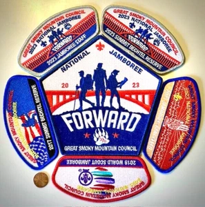 BSA OA GREAT SMOKY MOUNTAIN OA 230 CSP 2017 2021 2023 JAMBOREE STAFF 6 PARCHES JSP - Imagen 1 de 3